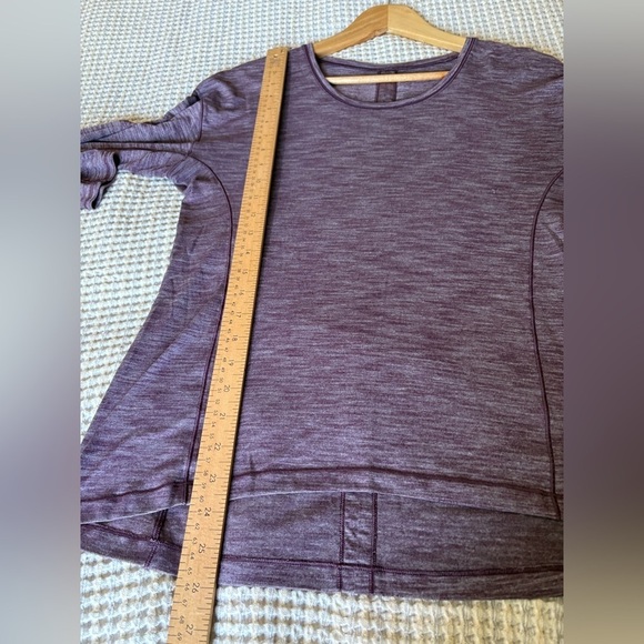 Lululemon sweat embrace long sleeve size 8 heathered arctic plum - Picture 6 of 9